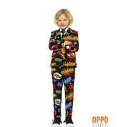 Op deze afbeelding zie je een Kostuums, van het merk Opposuits. Comic Badaboom Opposuit Jongen Kostuum