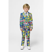 Op deze afbeelding zie je een Kostuums, van het merk Opposuits. Super-De-Luxe Mario World™ Jongen Kostuum