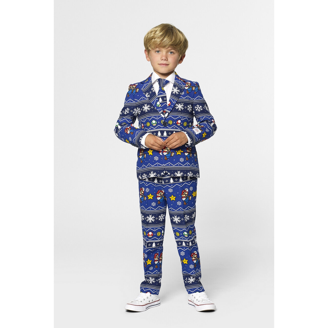 Op deze afbeelding zie je een Kostuums, van het merk Opposuits. Jongens Lets Go Play Merry Mario™ Kostuum