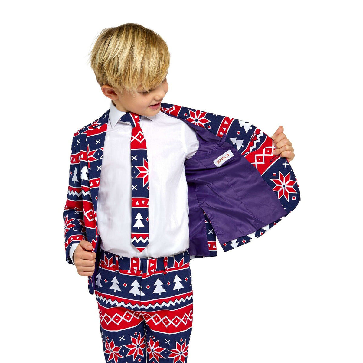 Op deze afbeelding zie je een Kostuums, van het merk Opposuits. Boys Nordic Noel Jongen Kostuum