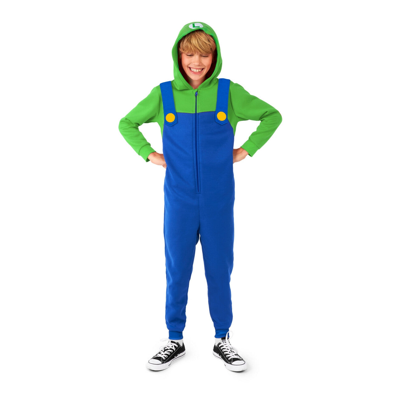 Op deze afbeelding zie je een Kostuums, van het merk Opposuits. Luigi™ Italiaanse Game Held Jongen Kostuum