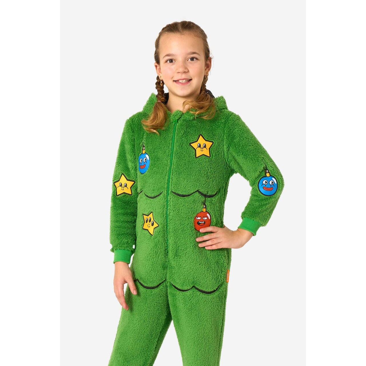 Op deze afbeelding zie je een Kostuums, van het merk Opposuits. Merry Jinglejoy - Tree Onesie Kind Kostuum