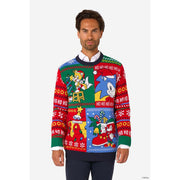 Op deze afbeelding zie je een Kostuums, van het merk Opposuits. Sonic Christmas Sweater Man