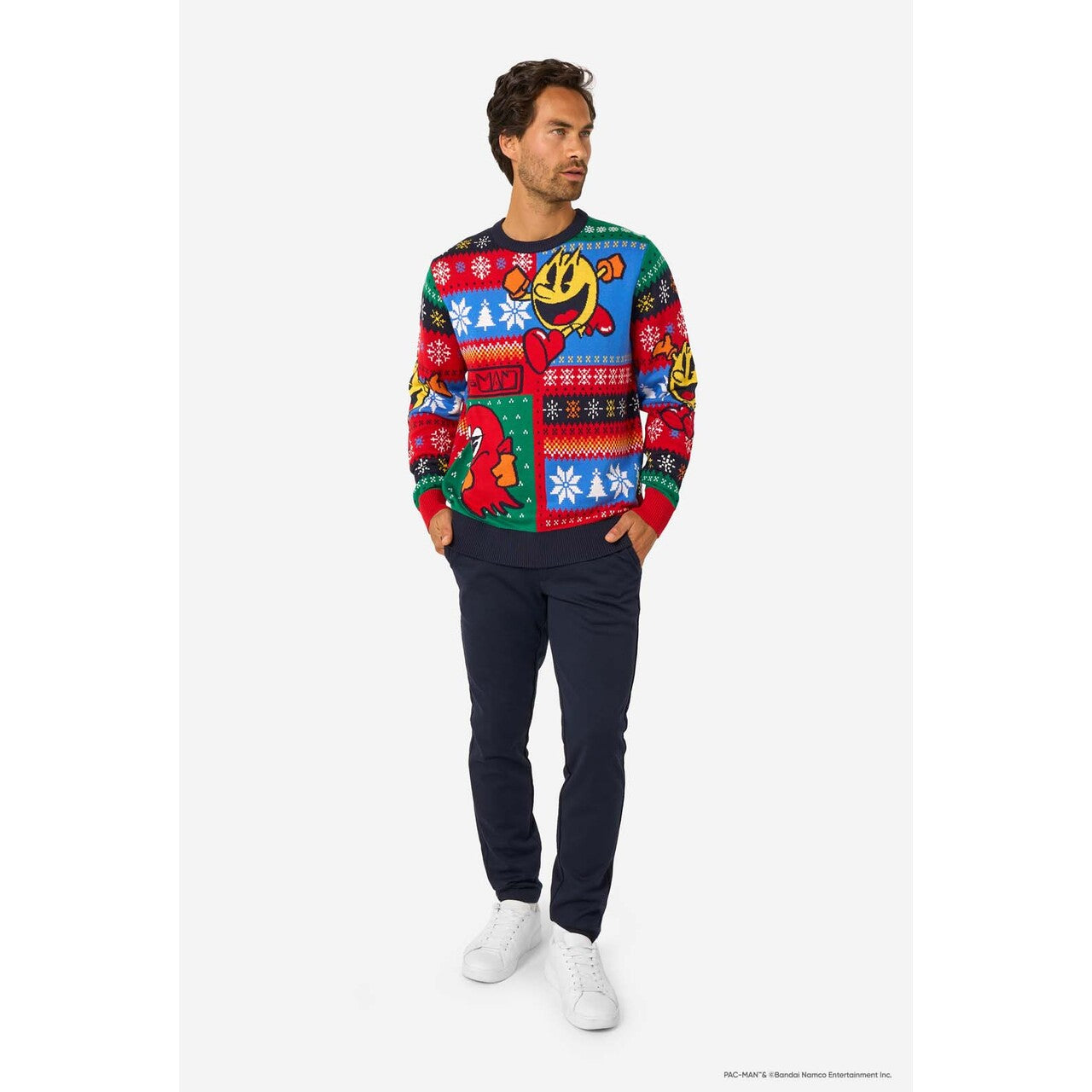 Op deze afbeelding zie je een Kostuums, van het merk Opposuits. Pac-Man™ Christmas Sweater