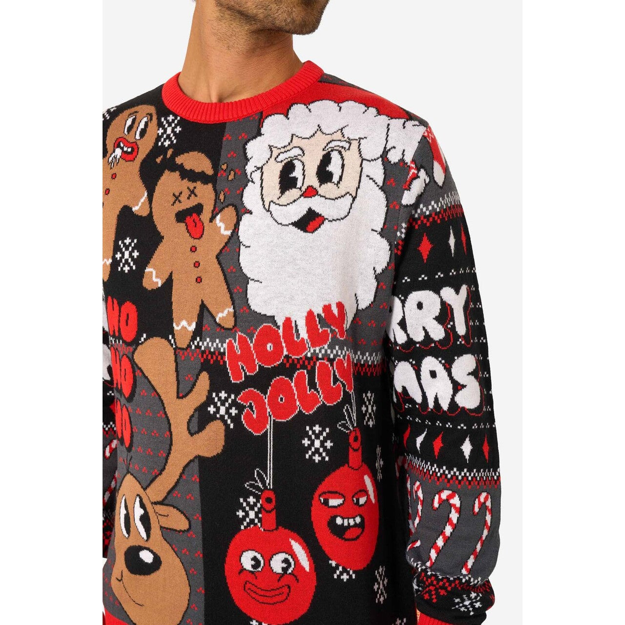 Op deze afbeelding zie je een Kostuums, van het merk Opposuits. Merry Jinglejoy Christmas Sweater Man