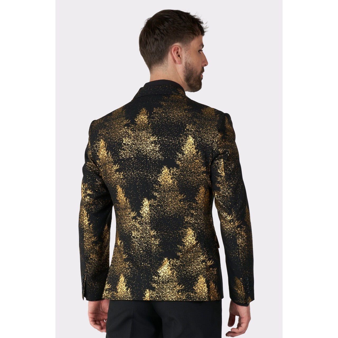 Op deze afbeelding zie je een Kostuums, van het merk Opposuits. Festive Forest Golden Trees Colbert Man