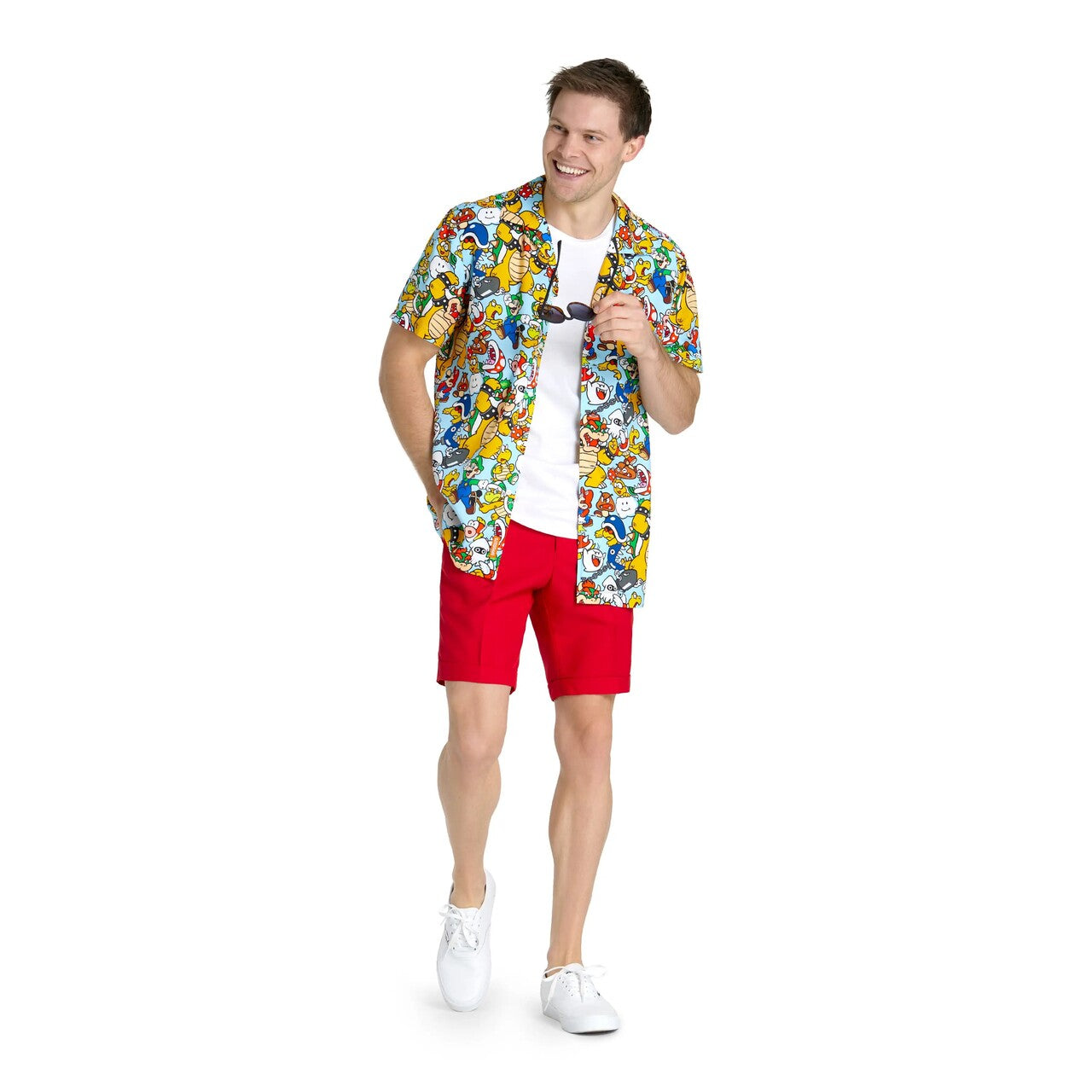 Op deze afbeelding zie je een Kostuums, van het merk Opposuits. Bowsers™ Kingdom Super Mario™ Iconen Blouse Man