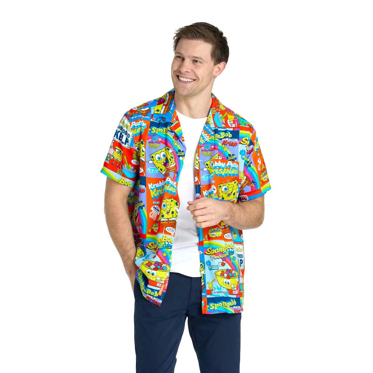 Op deze afbeelding zie je een Kostuums, van het merk Opposuits. Spongebob Breakfast Club Blouse Man