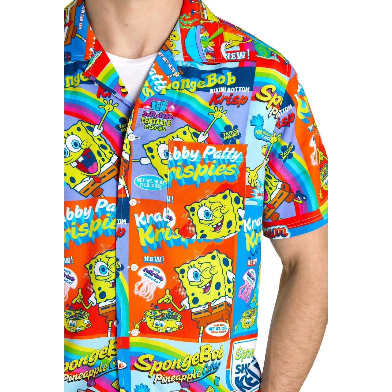 Op deze afbeelding zie je een Kostuums, van het merk Opposuits. Spongebob Breakfast Club Blouse Man