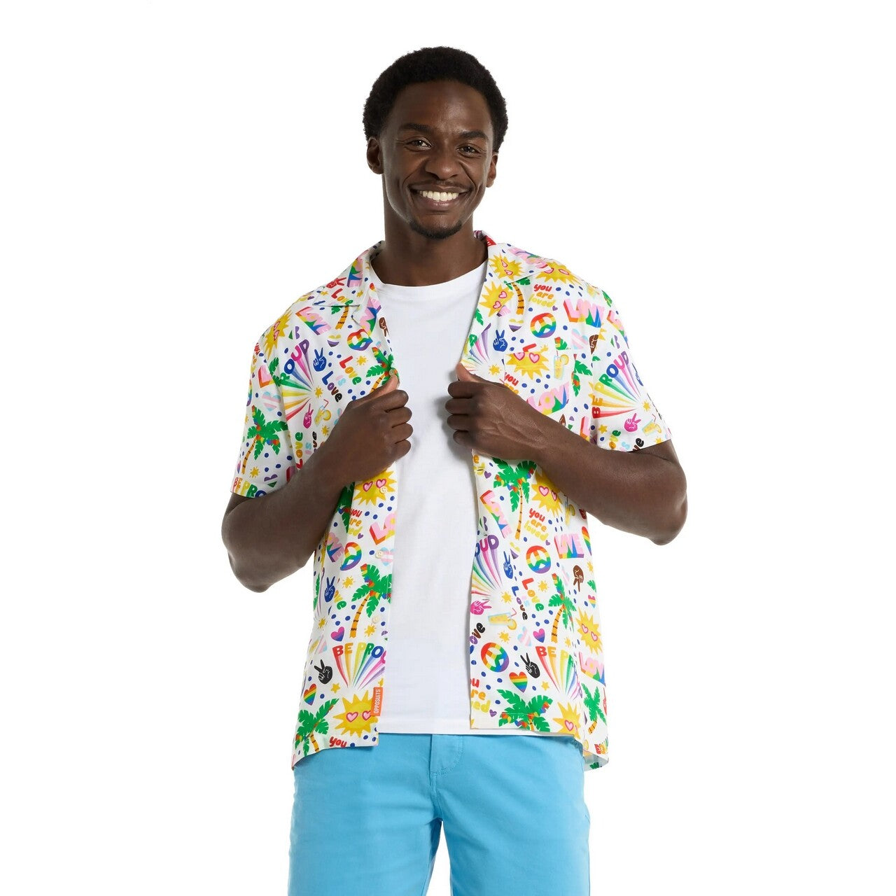 Op deze afbeelding zie je een Kostuums, van het merk Opposuits. Tropic Pride Shirt Man