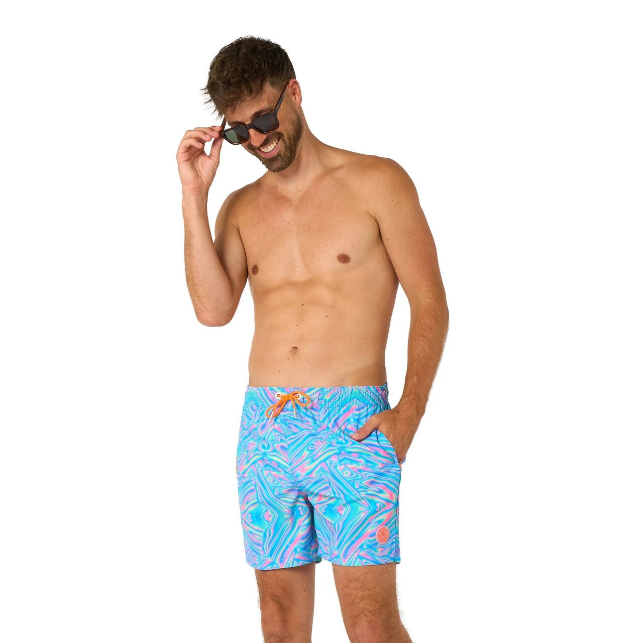 Op deze afbeelding zie je een Kostuums, van het merk Opposuits. Mr. Tie Dye Man