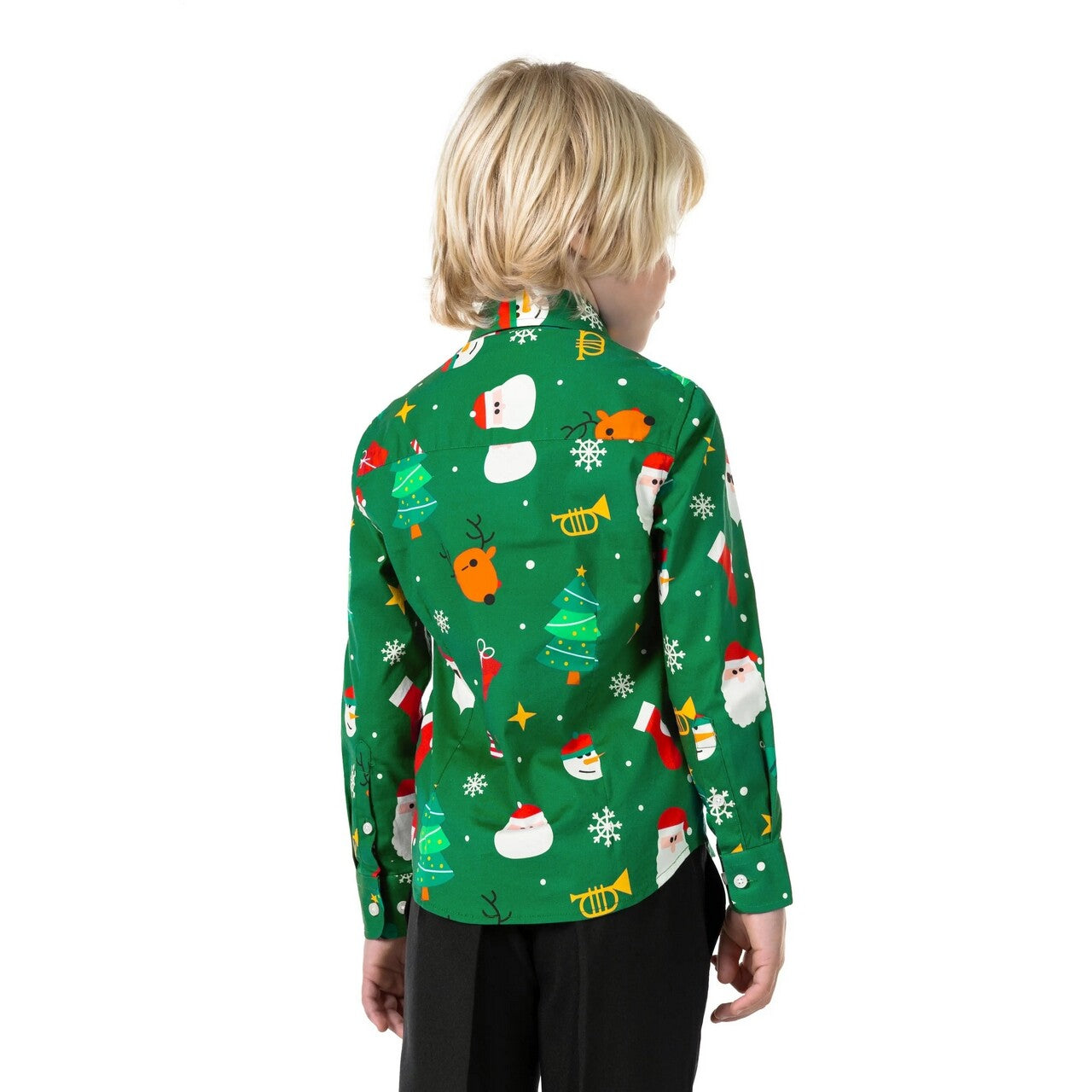 Op deze afbeelding zie je een Kostuums, van het merk Opposuits. X Mas Festivity Green Jongen