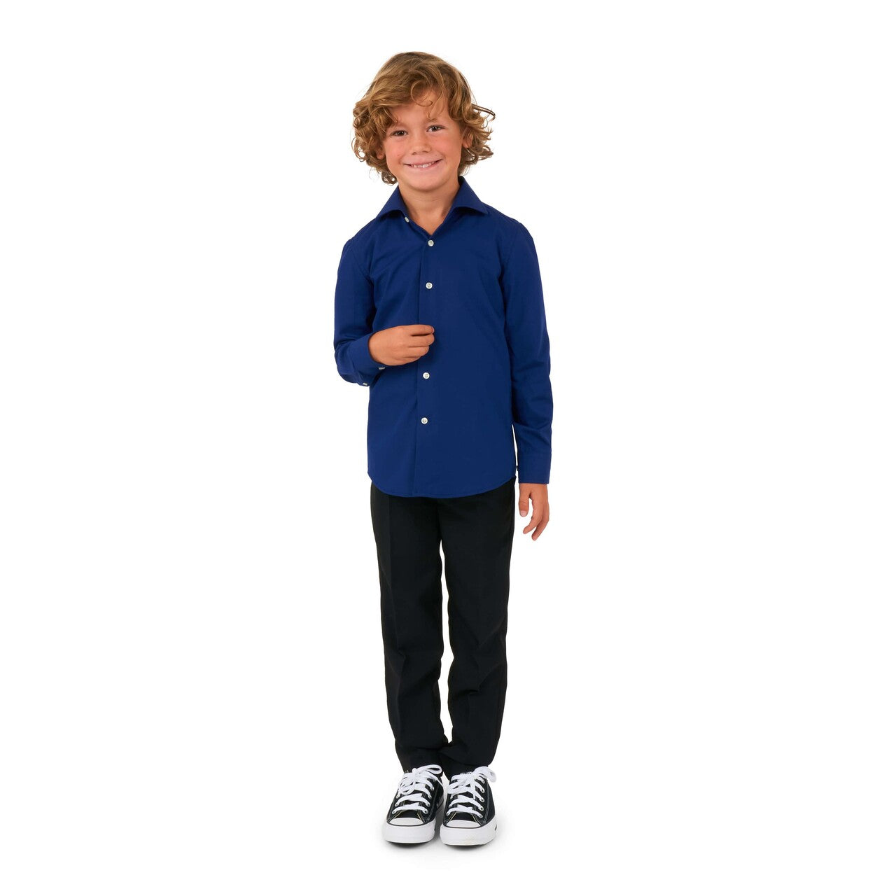 Op deze afbeelding zie je een Kostuums, van het merk Opposuits. Shirt Ls Navy Royale Boys Jongen