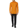Oranje Overhemd Lange Mouwen Man