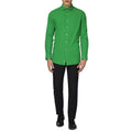 Groen Evergreen Overhemd Lange Mouwen Man