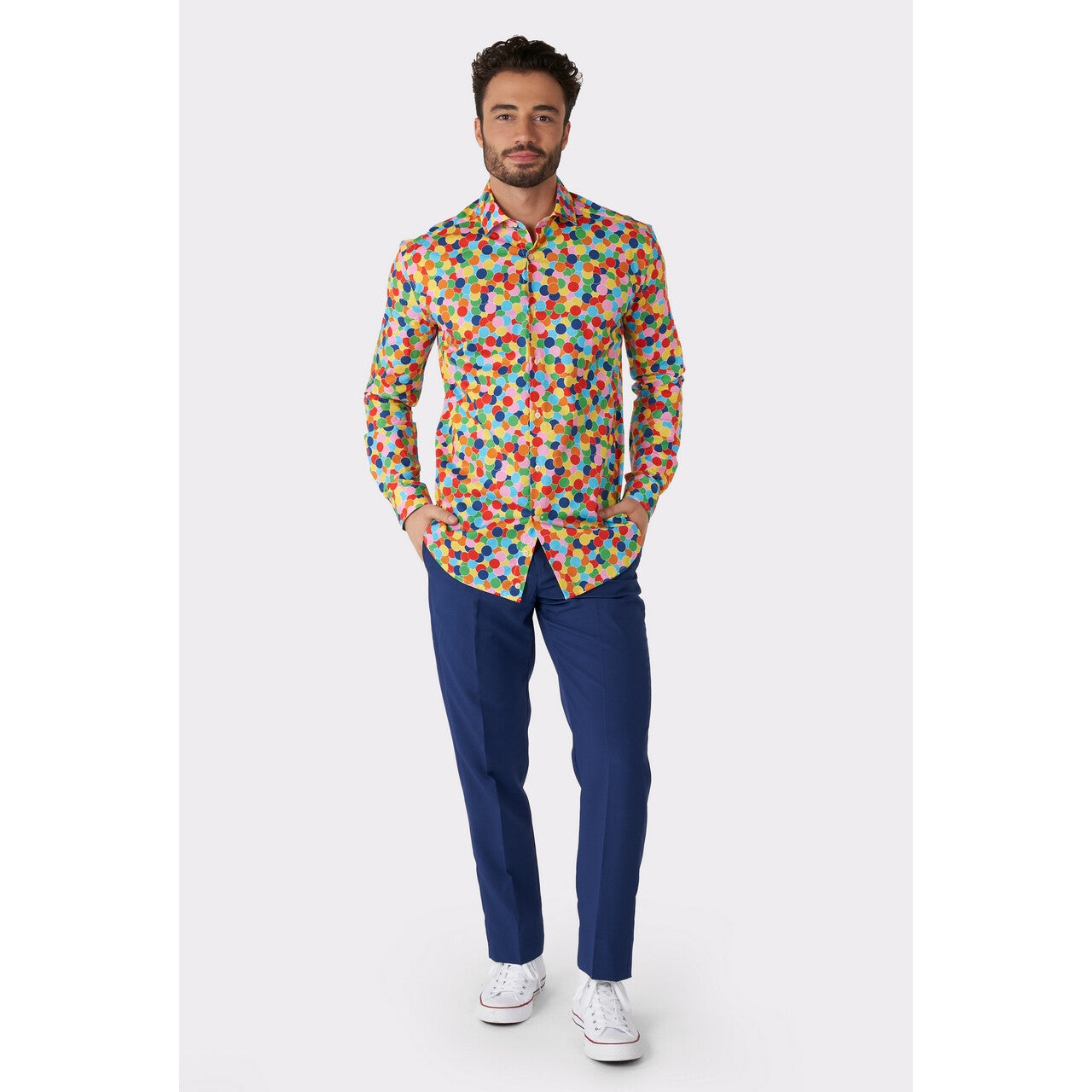 Op deze afbeelding zie je een Kostuums, van het merk Opposuits. Festive Colour Confetteroni Blouse Man