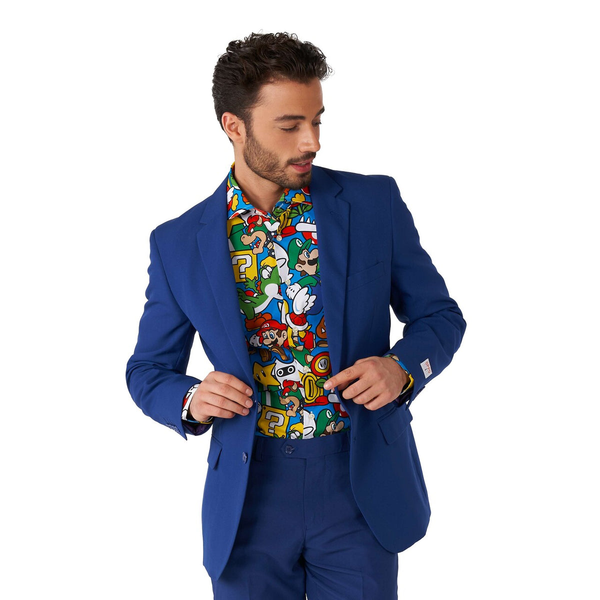 Op deze afbeelding zie je een Kostuums, van het merk Opposuits. Shirt Ls Super Mario™ Man