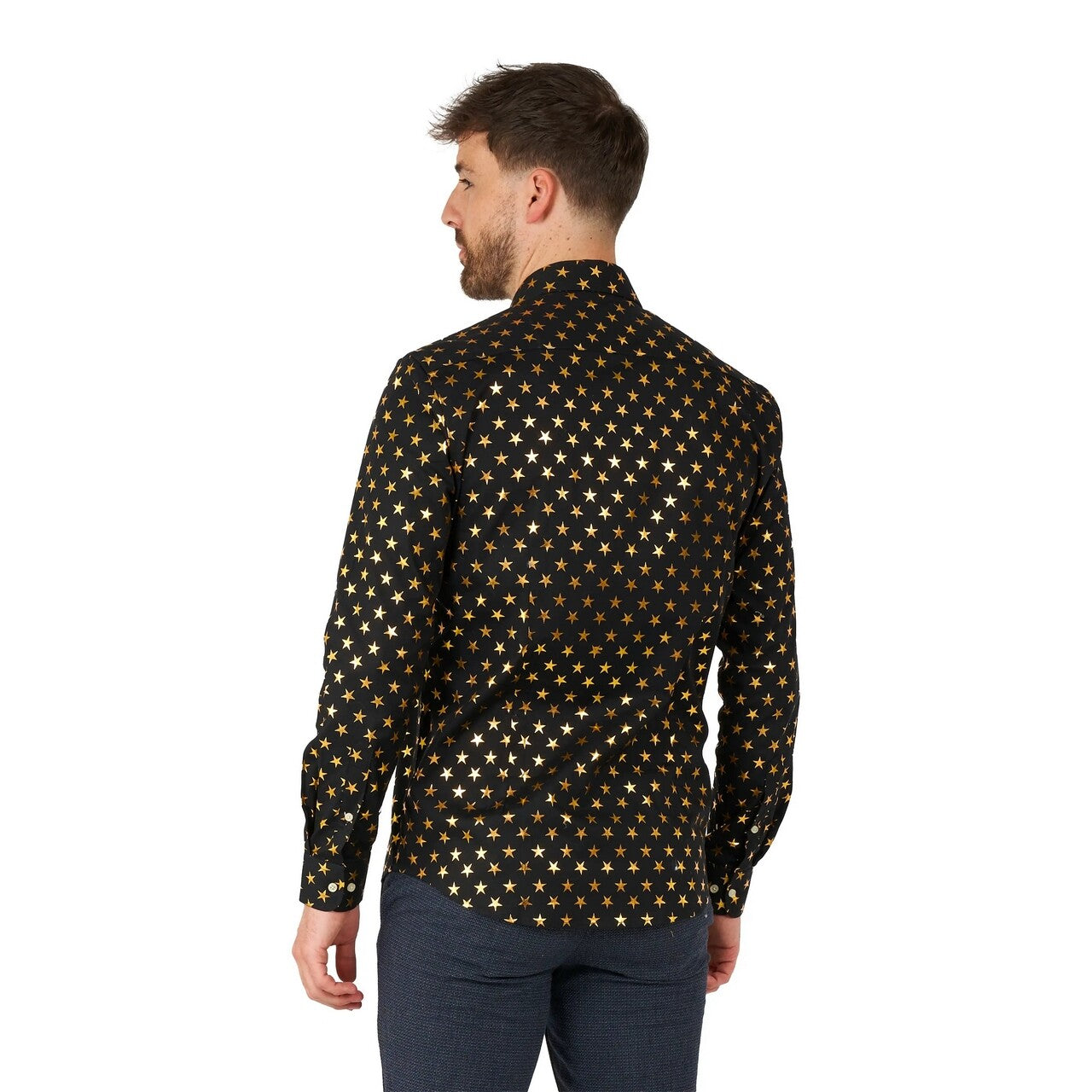 Op deze afbeelding zie je een Kostuums, van het merk Opposuits. Shiny Polka Star Night Overhemd Man
