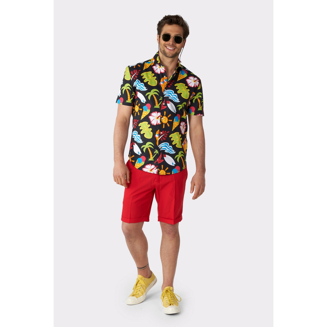 Op deze afbeelding zie je een Kostuums, van het merk Opposuits. Tropical Thunder Hawaii Blouse Man