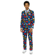 Op deze afbeelding zie je een Kostuums, van het merk Opposuits. The Dark Knight Comics Batman™ Strip Tiener Jongen Kostuum