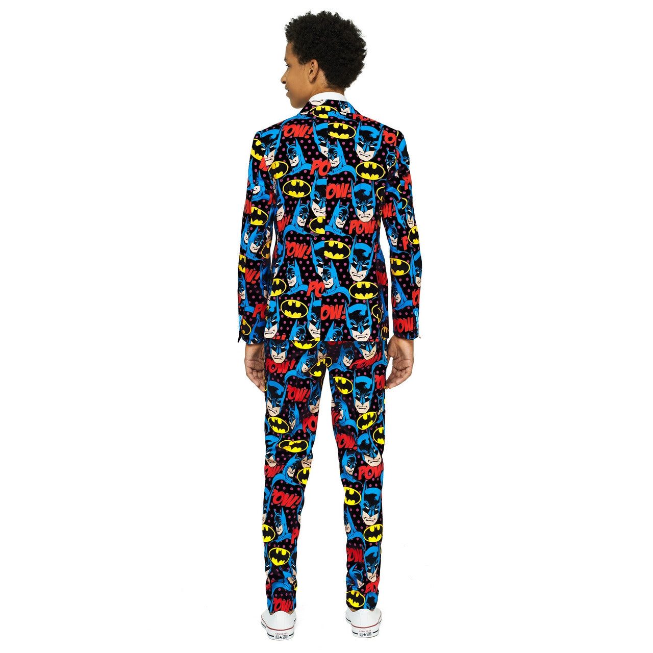 Op deze afbeelding zie je een Kostuums, van het merk Opposuits. The Dark Knight Comics Batman™ Strip Tiener Jongen Kostuum