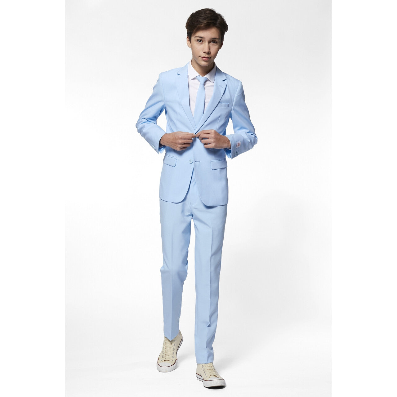 Op deze afbeelding zie je een Kostuums, van het merk Opposuits. Wauw Lichtblauw Past Bij Jou Jongen Kostuum