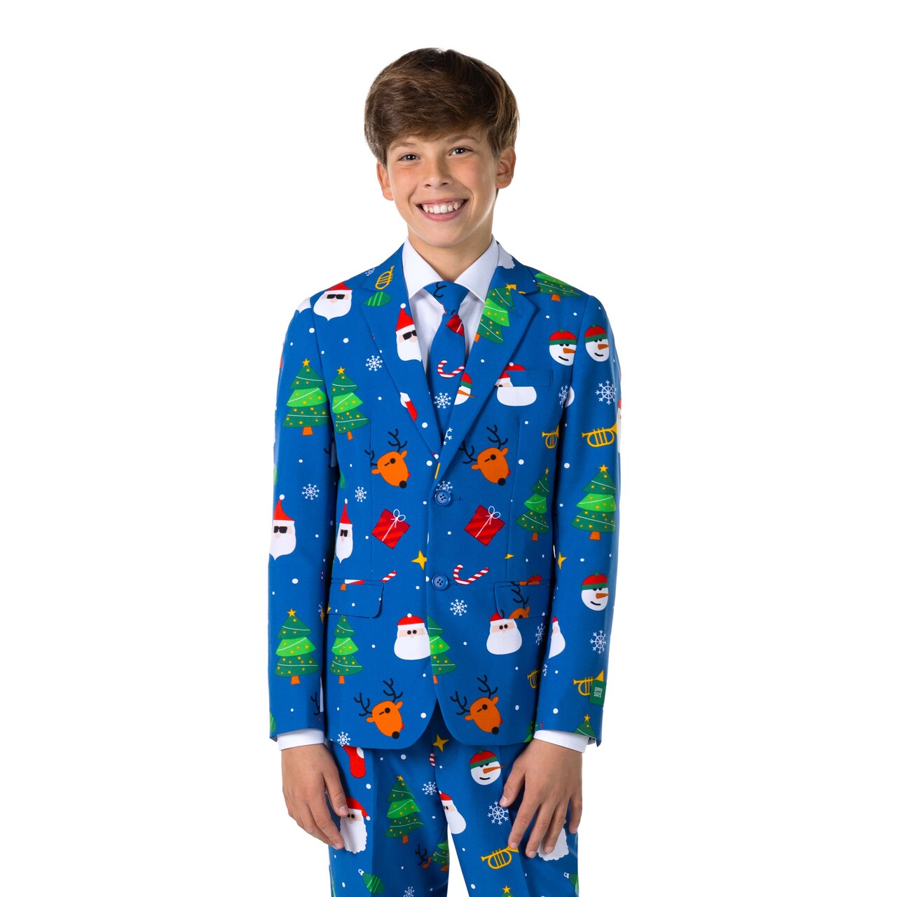 Op deze afbeelding zie je een Kostuums, van het merk Opposuits. Teen Boys Festivity Blue Jongen Kostuum