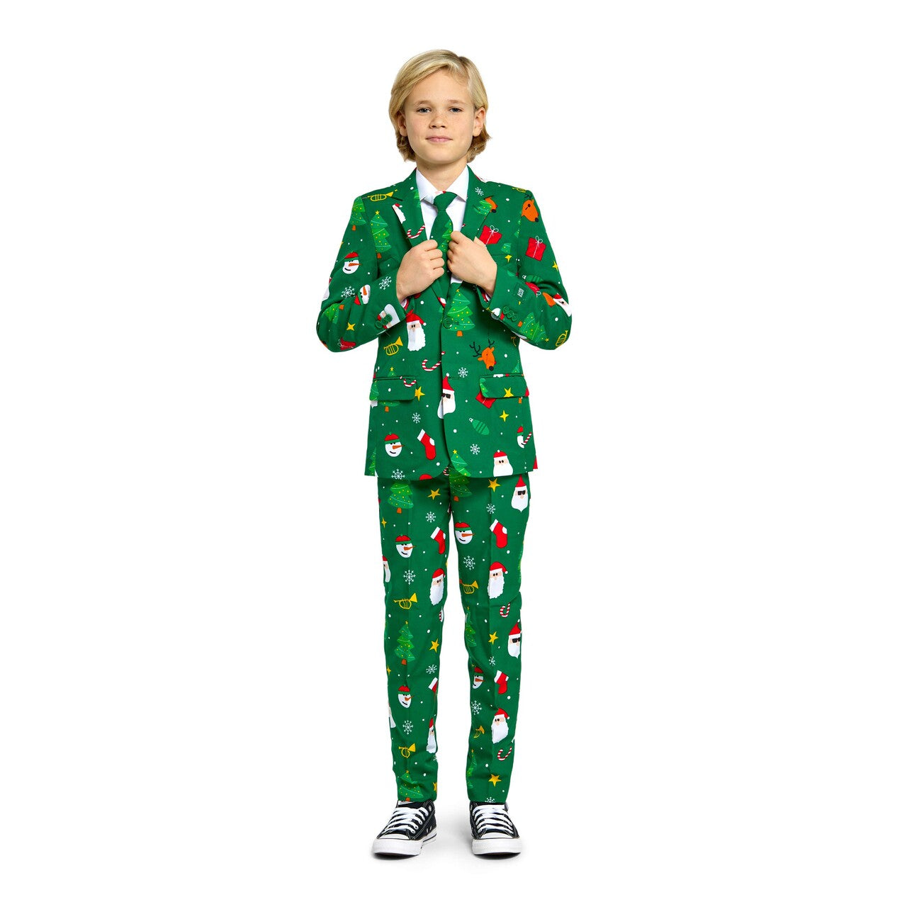 Op deze afbeelding zie je een Kostuums, van het merk Opposuits. Teen Boys Festivity Green Jongen Kostuum