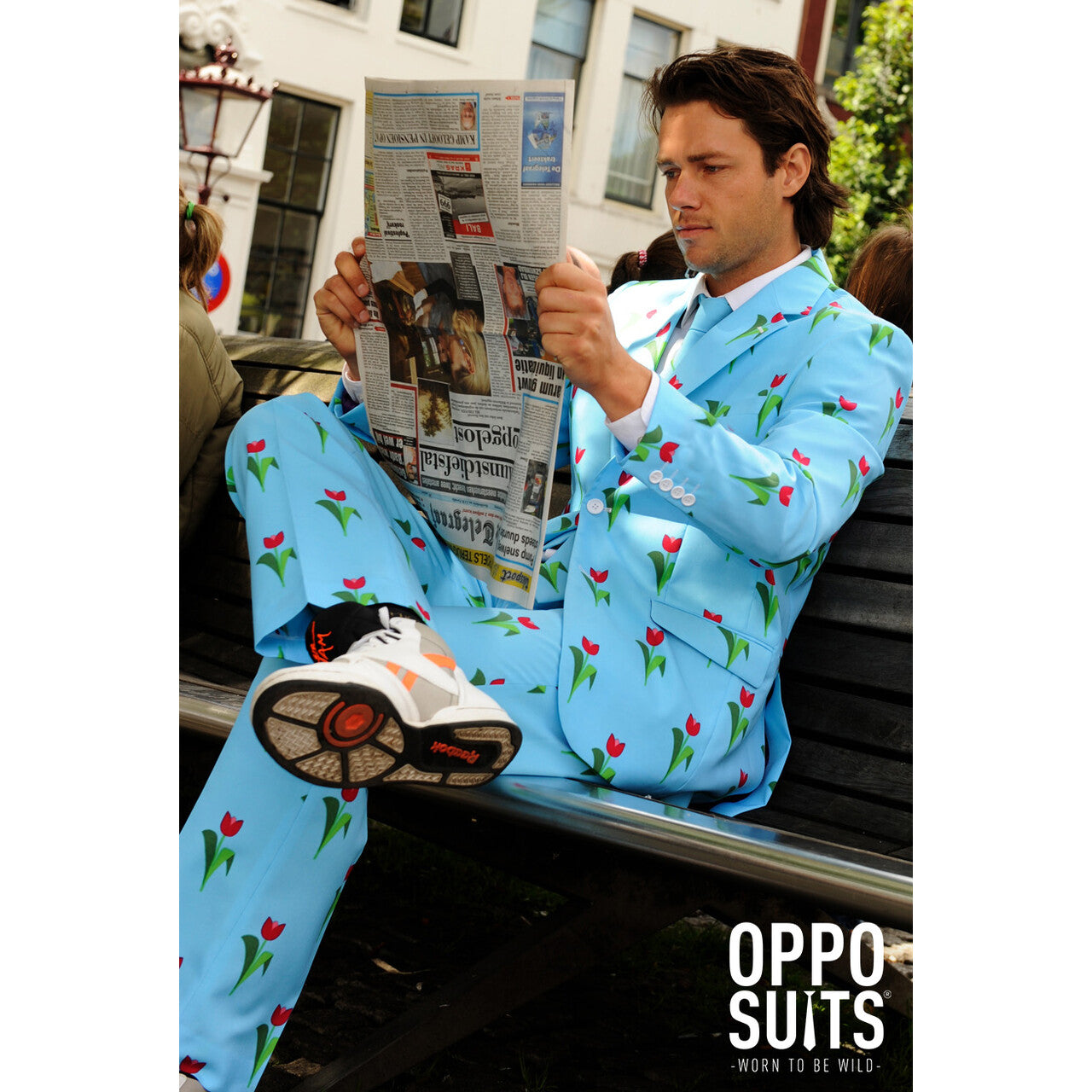 Op deze afbeelding zie je een Kostuums, van het merk Opposuits. Tulips From Amsterdam Tulpen Opposuit Kostuum Man