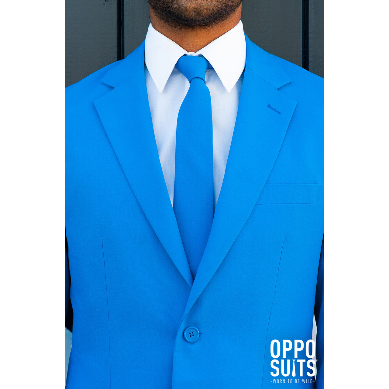Op deze afbeelding zie je een Kostuums, van het merk Opposuits. Blue Steel Blauw Opposuit Kostuum Man