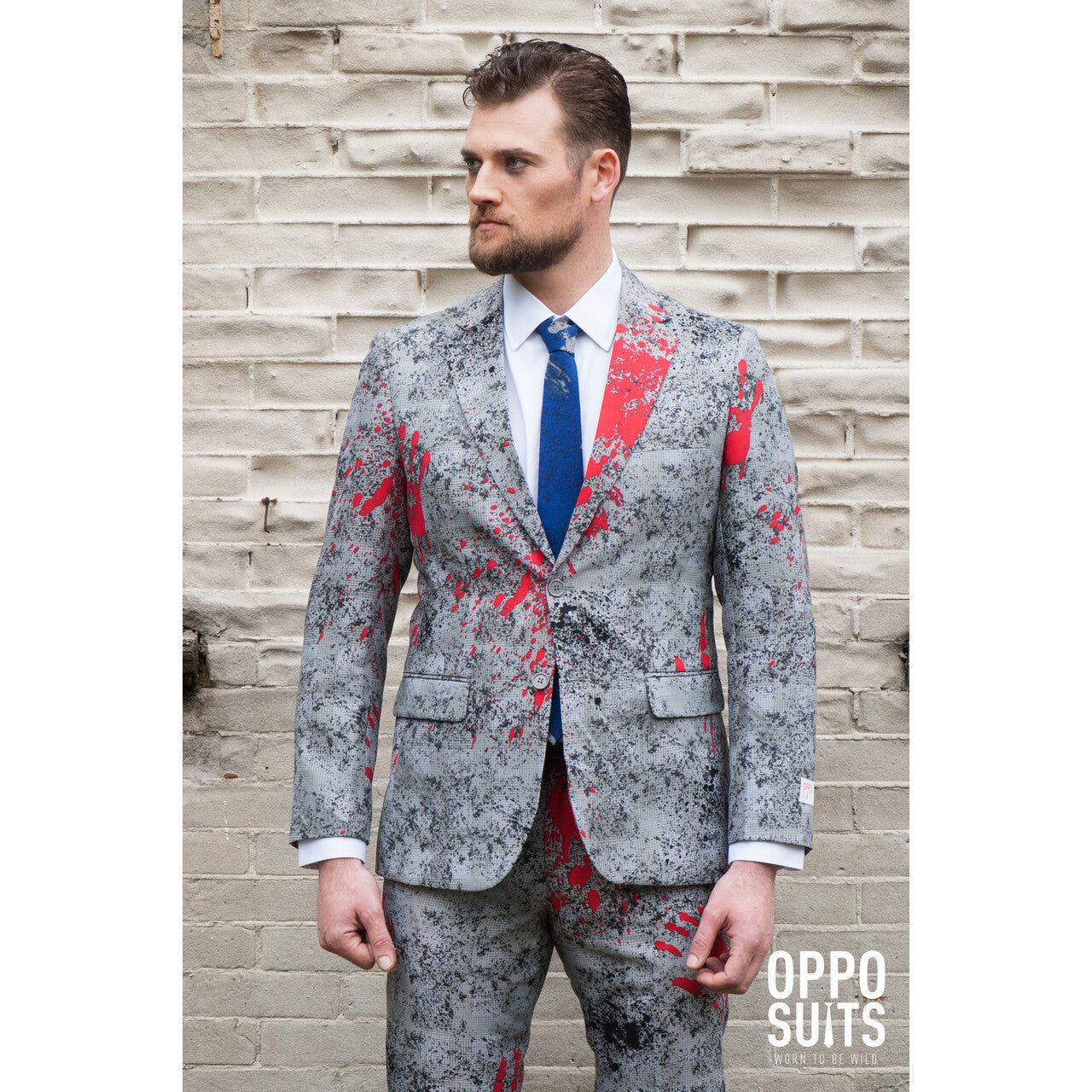 Op deze afbeelding zie je een Kostuums, van het merk Opposuits. Horror Zombiac Opposuit Kostuum Man