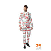 Op deze afbeelding zie je een Kostuums, van het merk Opposuits. Xxx-Mas Gangstaclaus Opposuit Kostuum Man
