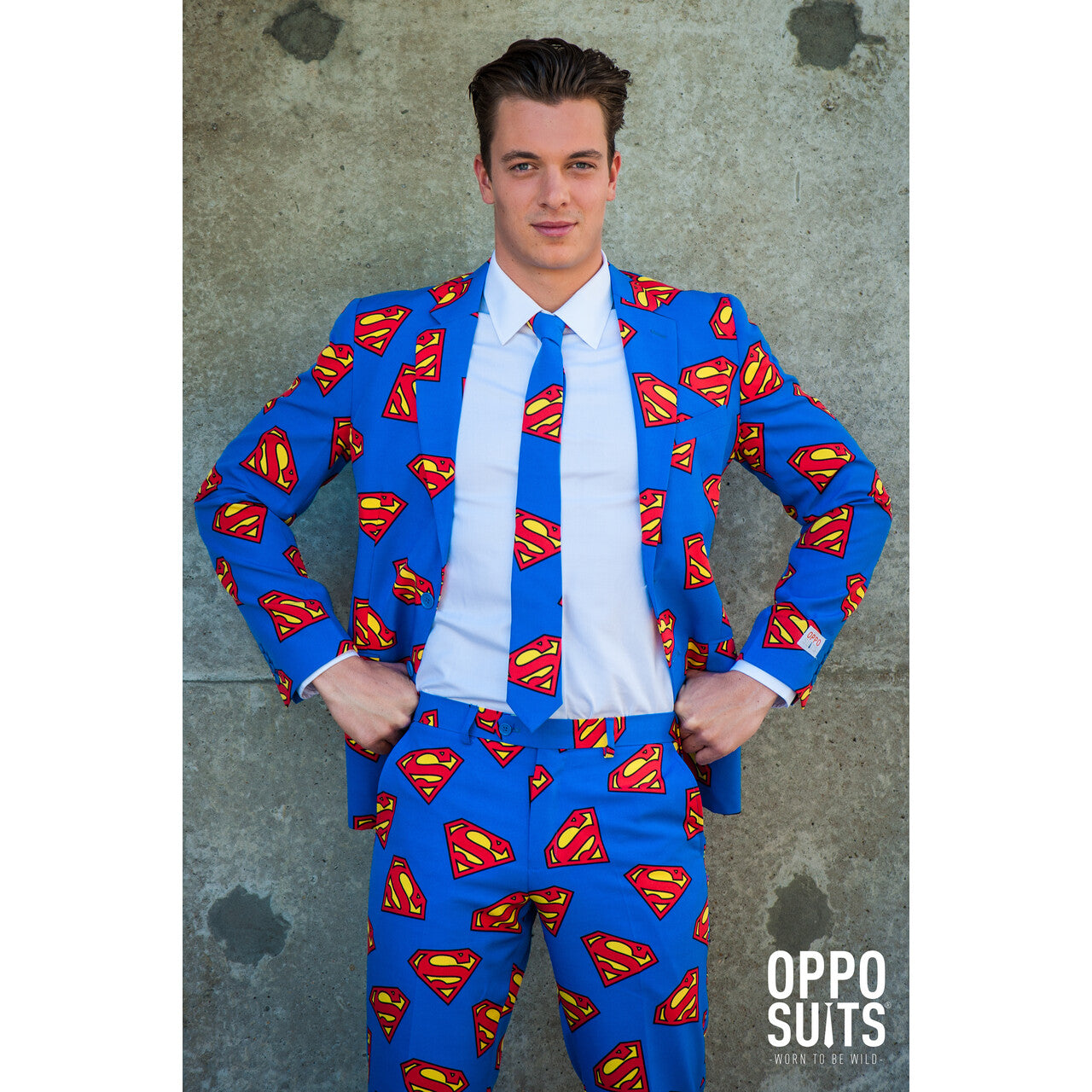 Op deze afbeelding zie je een Kostuums, van het merk Opposuits. Superheld Superman™ Opposuit Kostuum