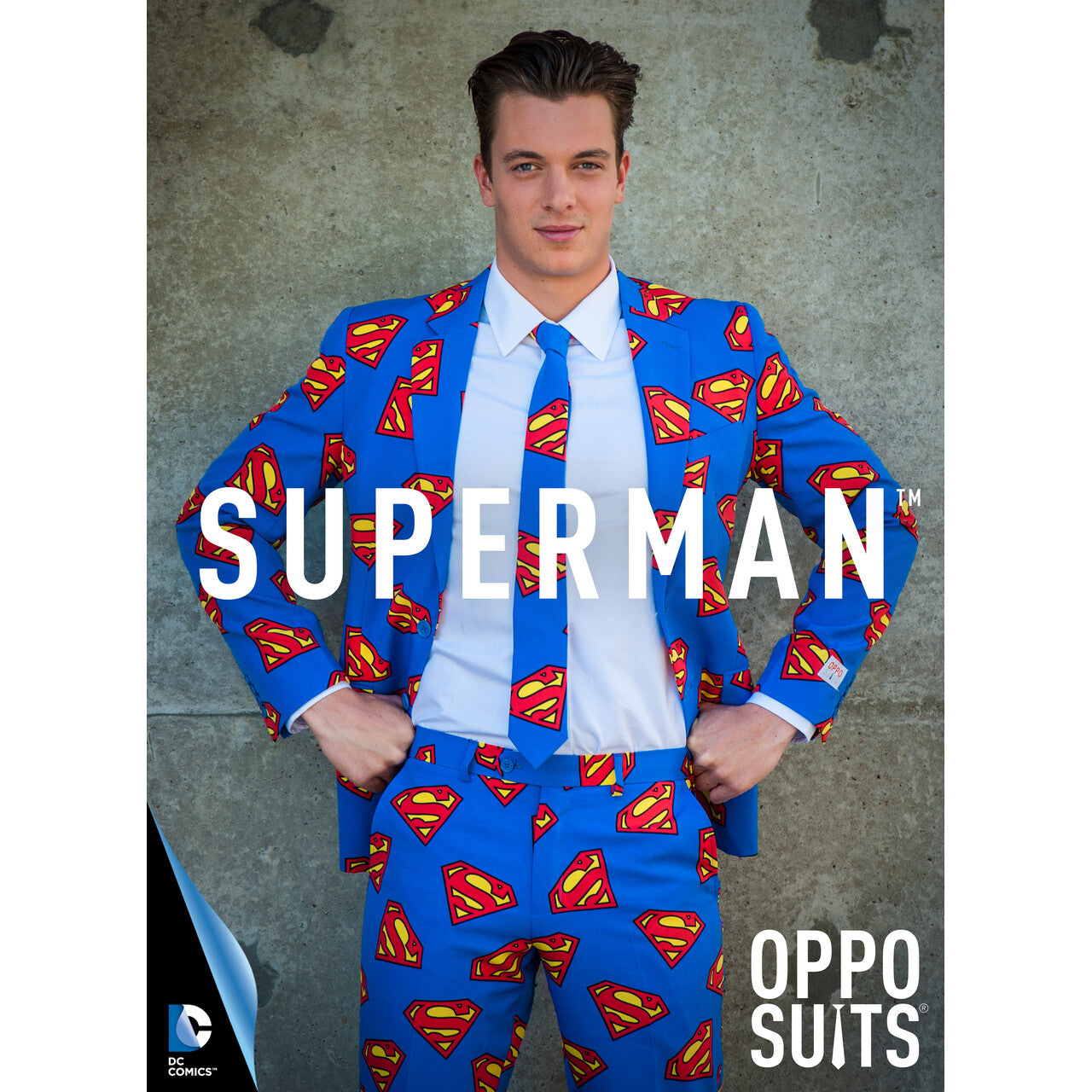 Op deze afbeelding zie je een Kostuums, van het merk Opposuits. Superheld Superman™ Opposuit Kostuum