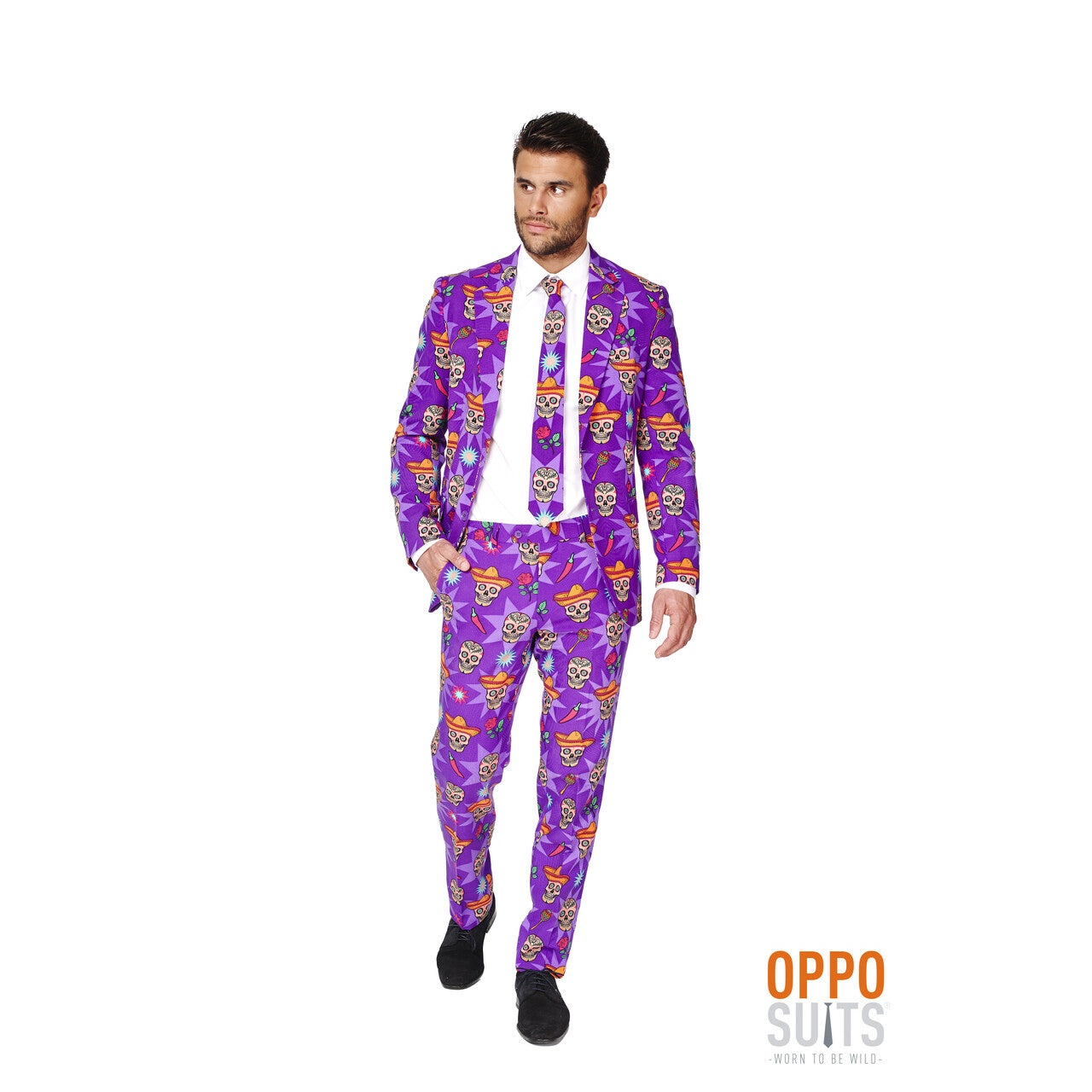Op deze afbeelding zie je een Kostuums, van het merk Opposuits. Gringo El Muerto Opposuit Kostuum Man