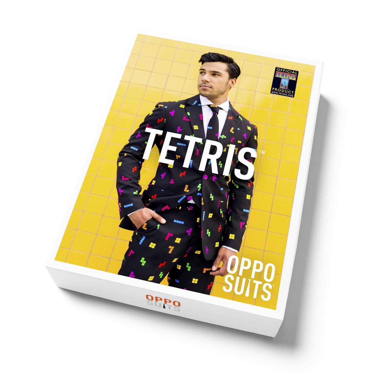 Op deze afbeelding zie je een Kostuums, van het merk Opposuits. Kleurig Tetris Blokken Computerspel Man Kostuum