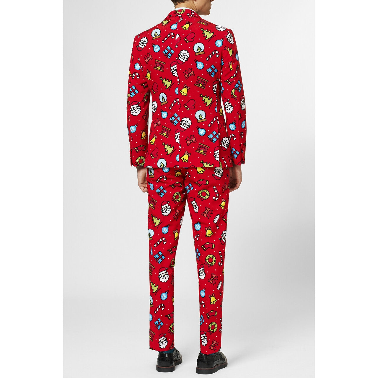 Op deze afbeelding zie je een Kostuums, van het merk Opposuits. Kenmerkend Rood Kerst Motieven Man Kostuum