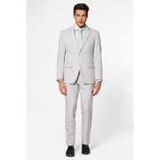 Op deze afbeelding zie je een Kostuums, van het merk Opposuits. Helemaal Grijs Groovy Grey Man Kostuum