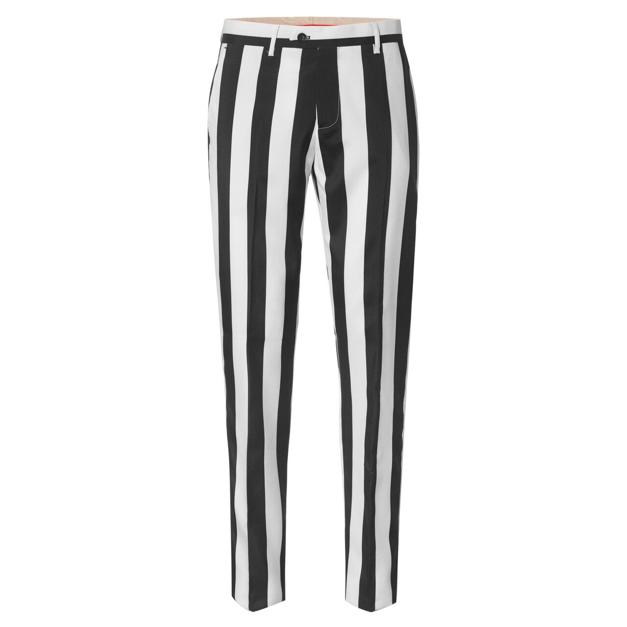 Op deze afbeelding zie je een Kostuums, van het merk Opposuits. Zwart Wit Gestreepte Beetlejuice Art Opposuit Man Kostuum