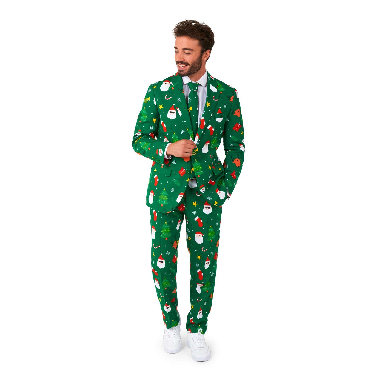 Op deze afbeelding zie je een Kostuums, van het merk Opposuits. Festivity Green Man Kostuum
