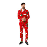 Op deze afbeelding zie je een Kostuums, van het merk Opposuits. Xmas Winter Warm Rood Man Kostuum