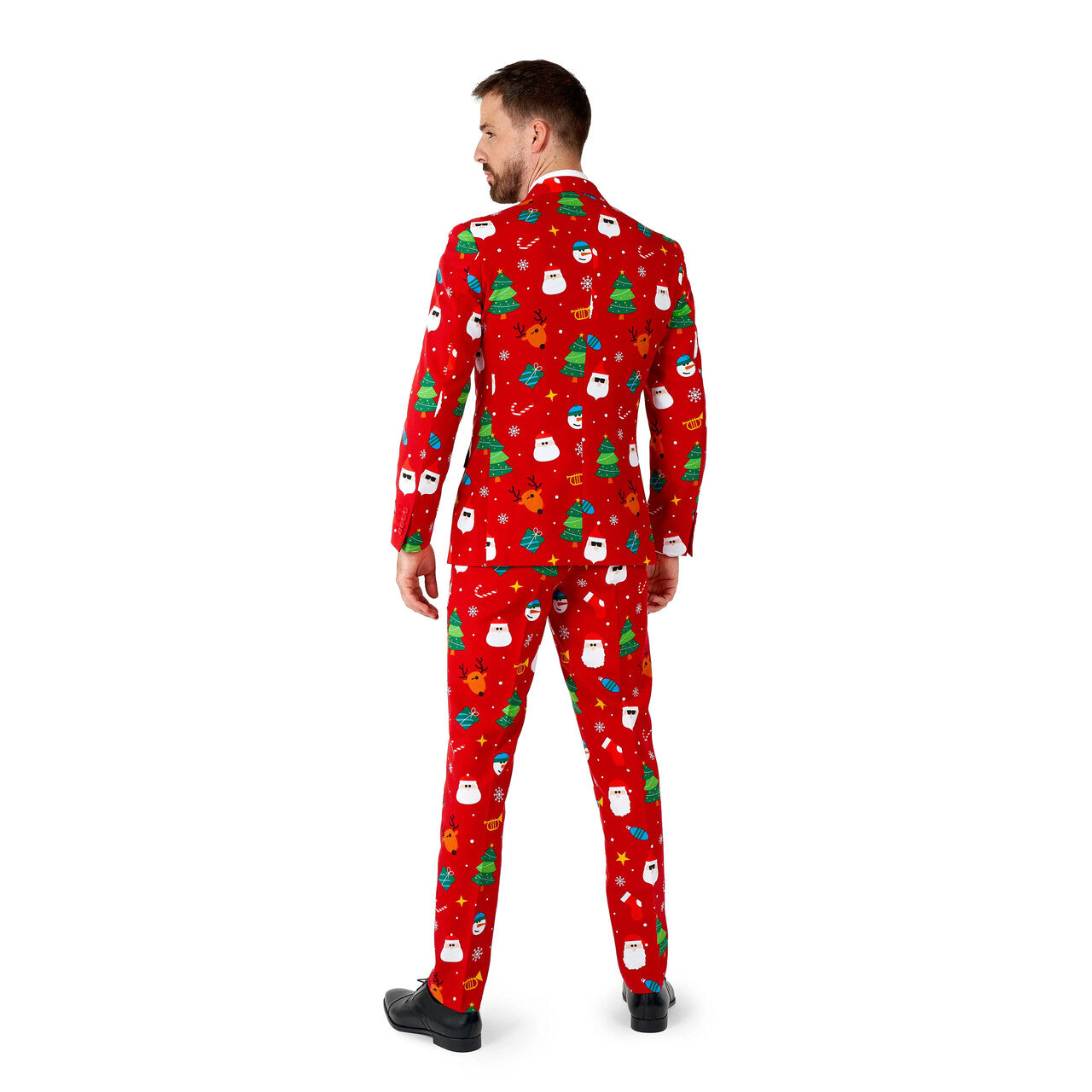 Op deze afbeelding zie je een Kostuums, van het merk Opposuits. Xmas Winter Warm Rood Man Kostuum