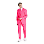 Op deze afbeelding zie je een Kostuums, van het merk Opposuits. Neon Pink Power Topper Man Kostuum