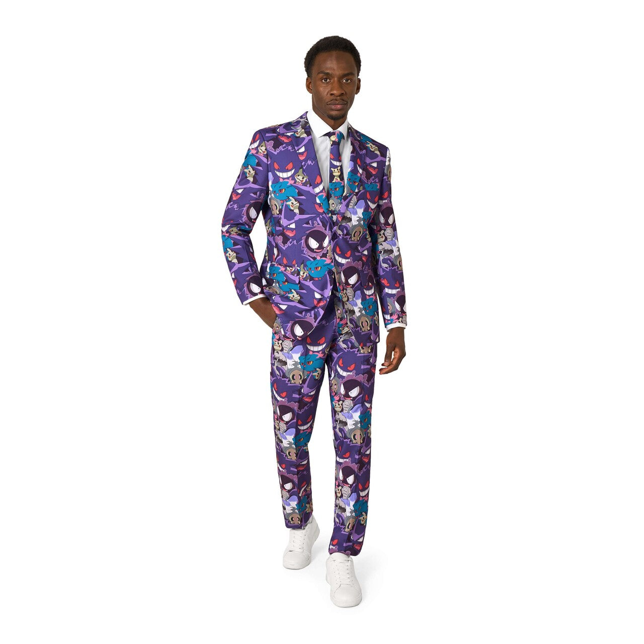 Op deze afbeelding zie je een Kostuums, van het merk Opposuits. Pokémon Ghost Types Man Kostuum