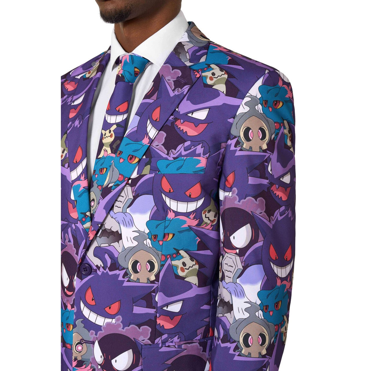 Op deze afbeelding zie je een Kostuums, van het merk Opposuits. Pokémon Ghost Types Man Kostuum