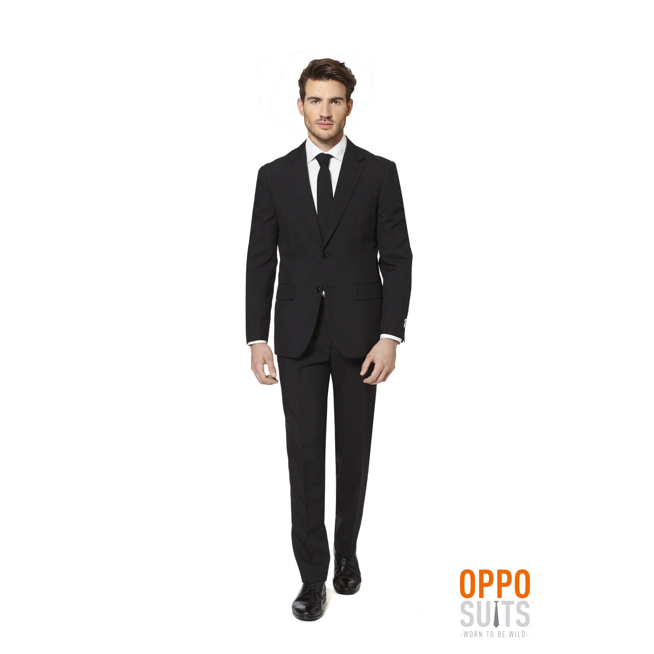 Op deze afbeelding zie je een Kostuums, van het merk Opposuits. Men In Black Knight Opposuit Man Kostuum