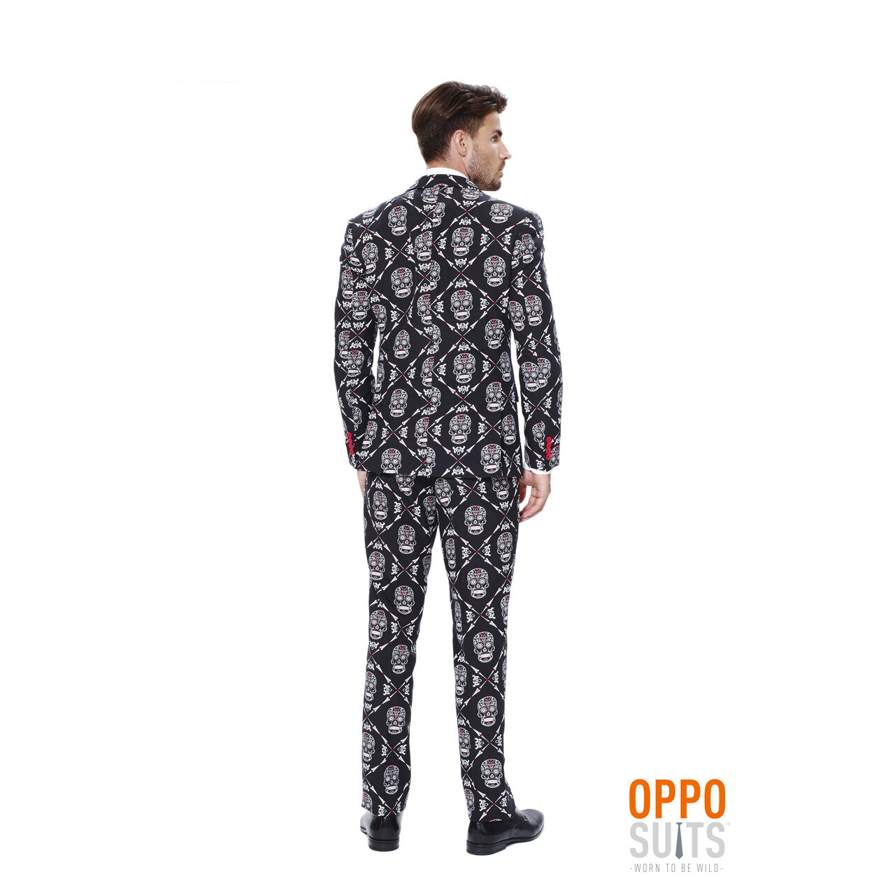 Op deze afbeelding zie je een Kostuums, van het merk Opposuits. Dia De Los Muertos Haunting Hombre Opposuit Man Kostuum