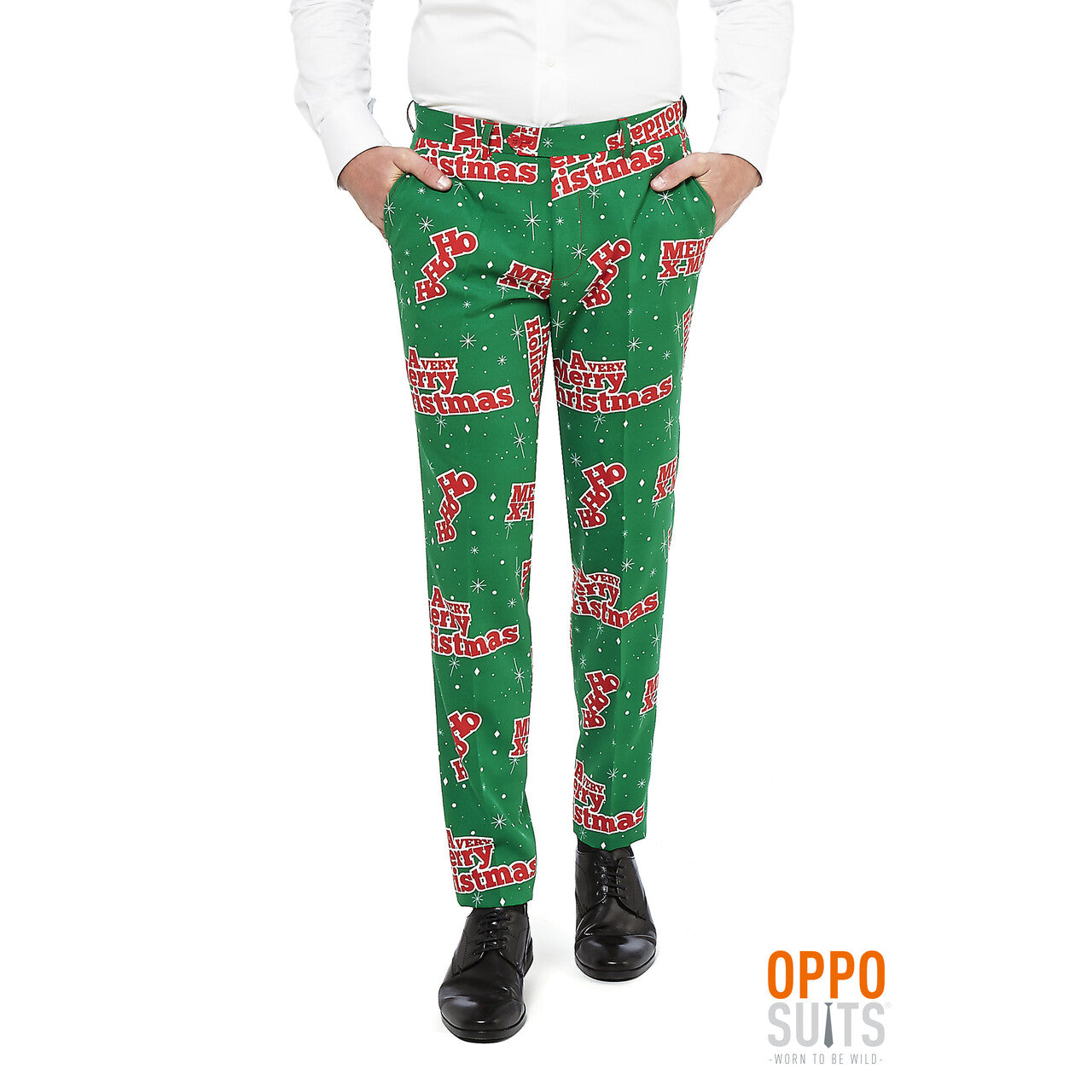 Op deze afbeelding zie je een Kostuums, van het merk Opposuits. Merry Christmas Happy Holidude Opposuit Man Kostuum