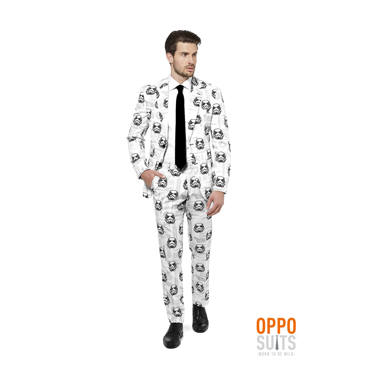 Op deze afbeelding zie je een Kostuums, van het merk Opposuits. Star Wars™ Stormtrooper Opposuit Man Kostuum
