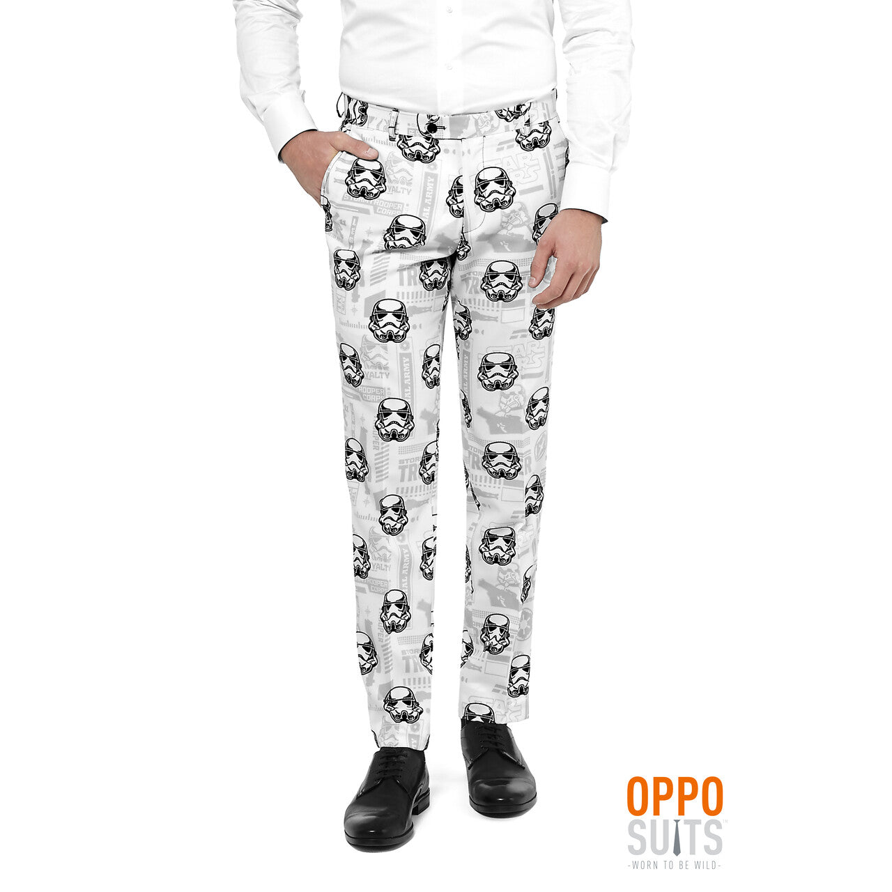 Op deze afbeelding zie je een Kostuums, van het merk Opposuits. Star Wars™ Stormtrooper Opposuit Man Kostuum